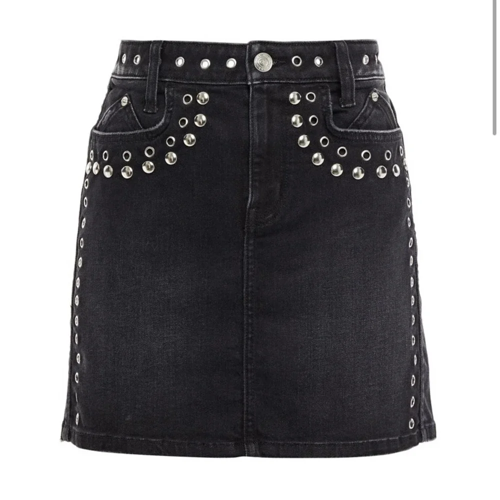 NWT Current/Elliott The 7-Pocket Studded Mini Skirt Size 25